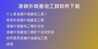 準確外鏈查詢工具軟件下載