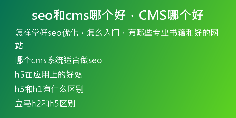 seo和cms哪個好，CMS哪個好