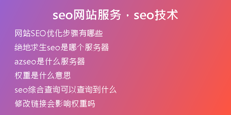 seo網(wǎng)站服務(wù)，seo技術(shù)